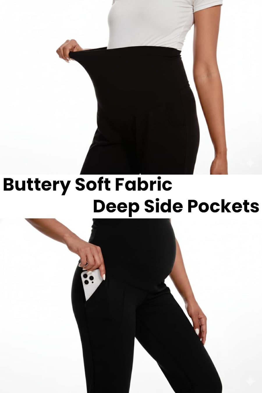 M2M STYLE Women's Maternity Jogger Pants with Pockets