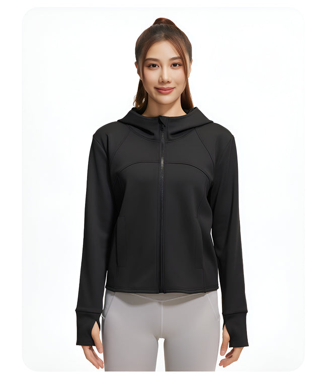 M2M STYLE Women’s Fleece Zip Up Hoodie Jacket with Pockets & Thumbholes