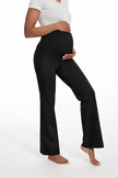 M2M STYLE Women's Maternity Flare Leggings with Pockets