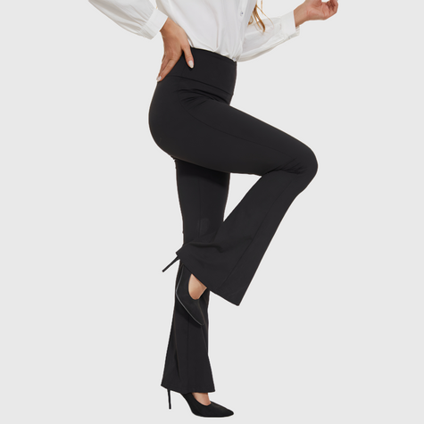 M2M STYLE Women's High Waisted Flare Leggings with Pockets