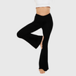 M2M STYLE Women's Crossover Flare Leggings with Pockets