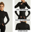 M2M STYLE Women's Cropped Zip Up Workout Jacket