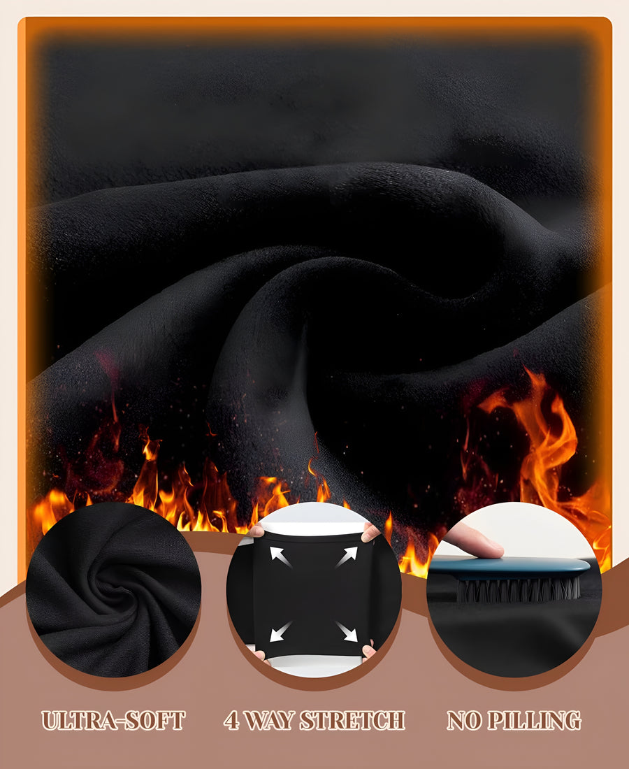 M2M STYLE Women's Maternity Fleece Lined Leggings with Pockets