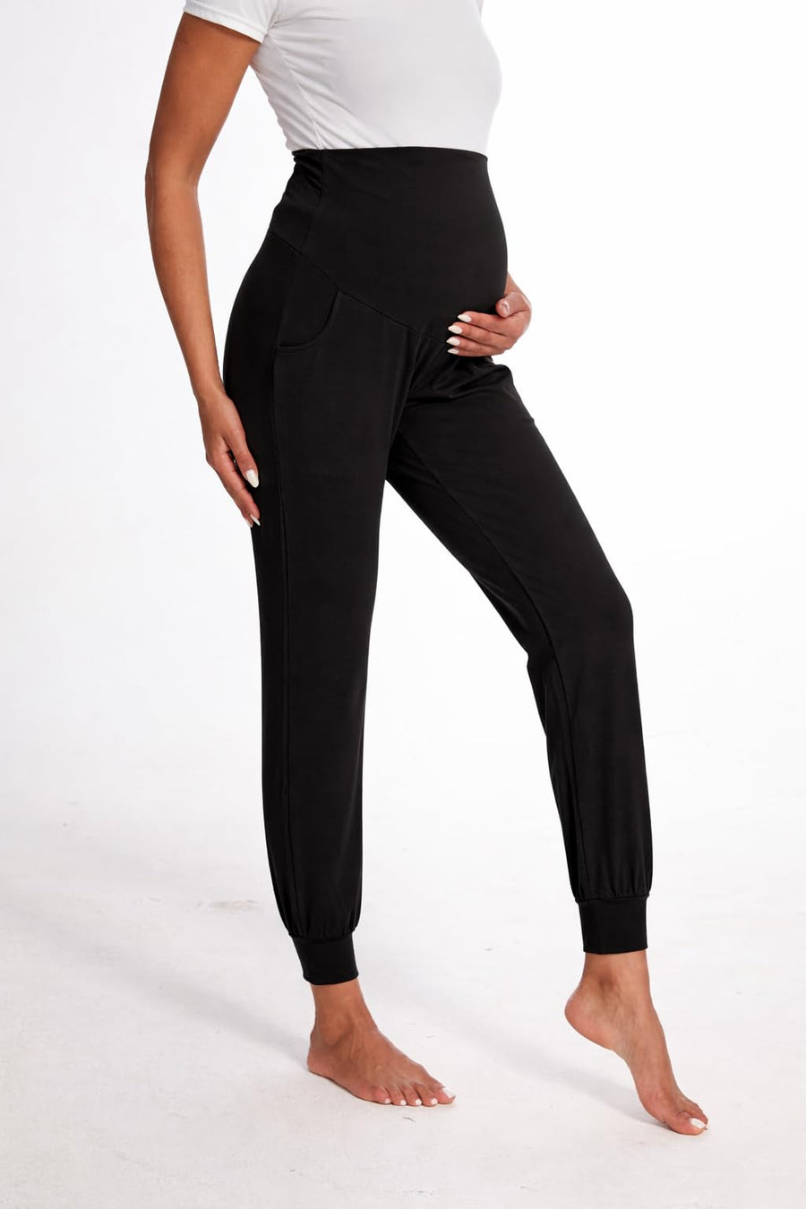 M2M STYLE Women's Maternity Jogger Pants with Pockets