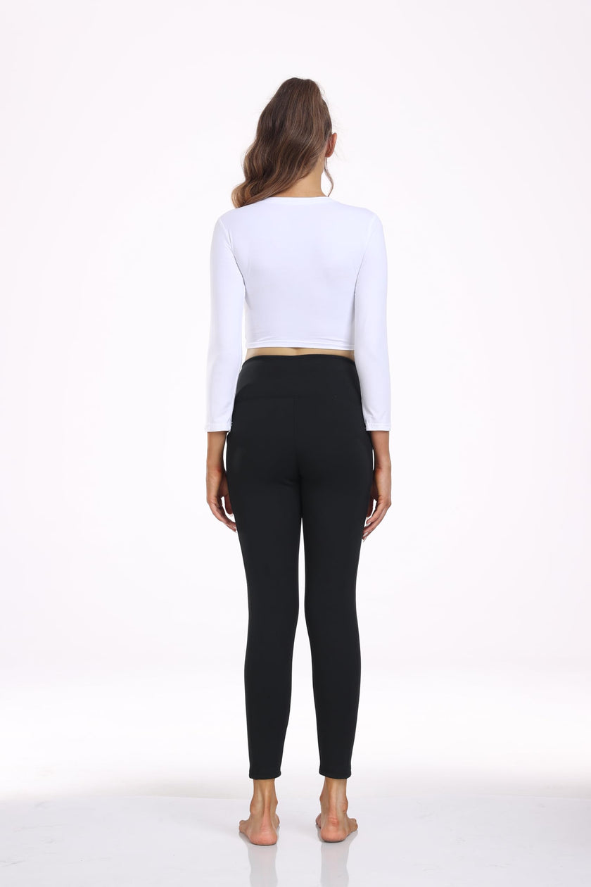 M2M STYLE Women's Thermal Fleece Lined Leggings with Pockets