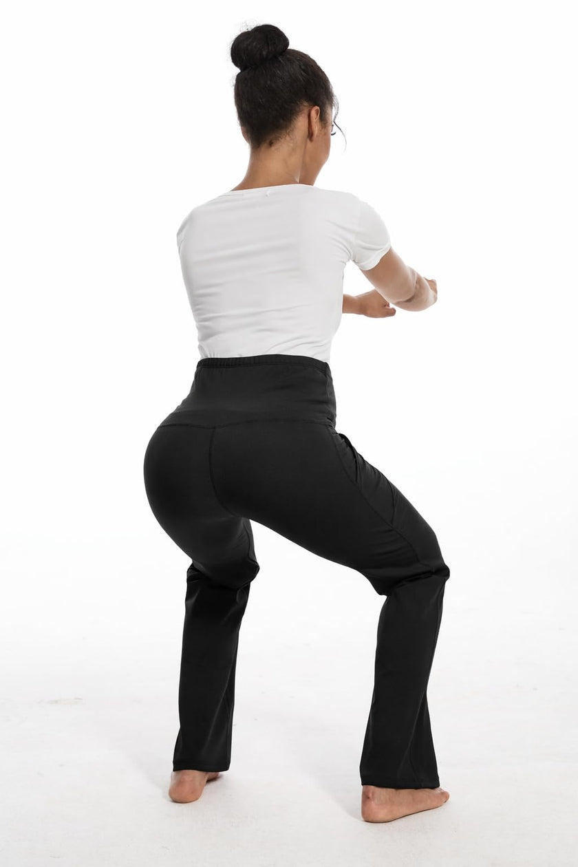 M2M STYLE Women's Maternity Flare Leggings with Pockets