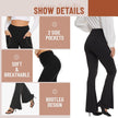 M2M STYLE Women's High Waisted Flare Leggings with Pockets