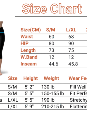 High Waisted Capri Leggings for Women – Yoga Pants with Tummy Control & Pockets – Workout, Fitness, Gym, Running & Lounge